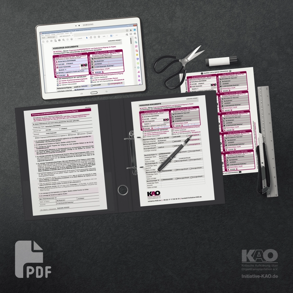 KAO OrganspendeWIDERSPRUCH – PDF